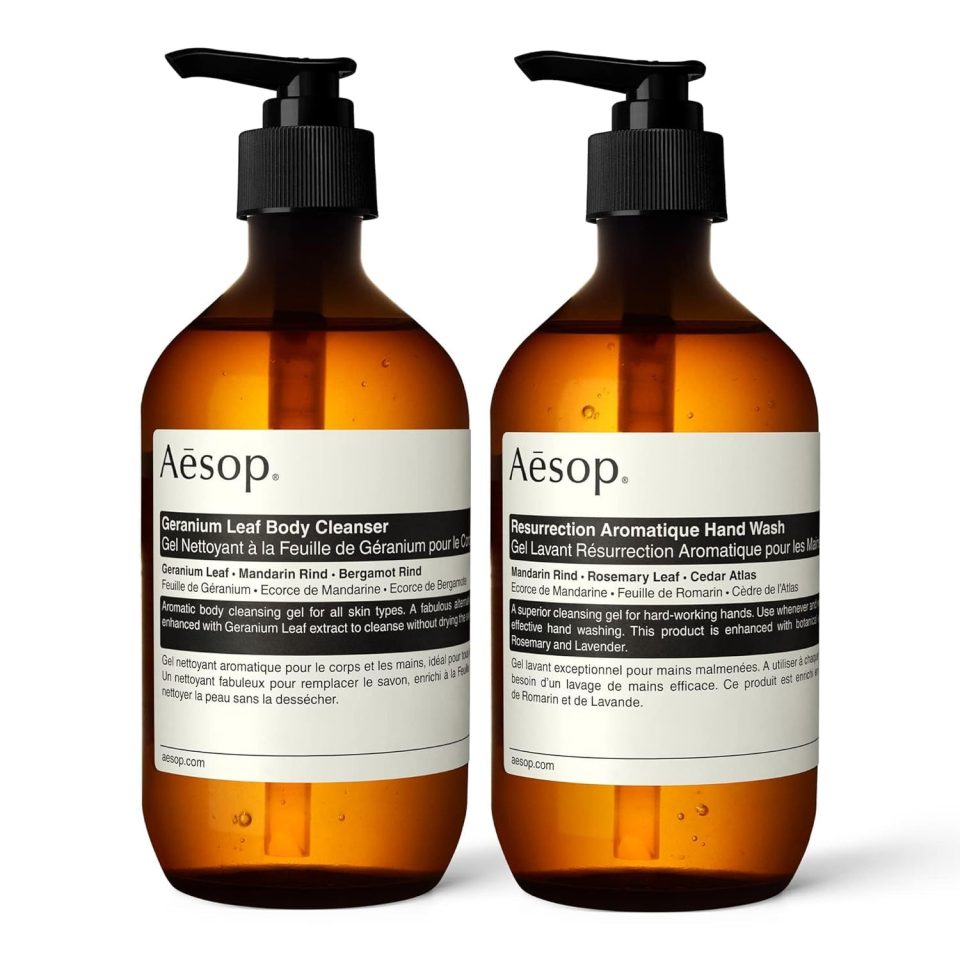 Aesop Resurrection Aromatique Hand Soap. Geranium Leaf Body Wash